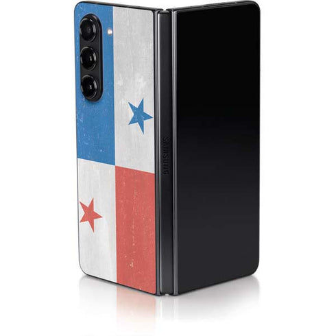 Panama Flag Distressed Galaxy Z Fold5 5G Skin